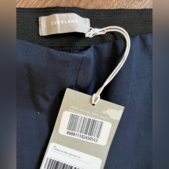 NWT Everlane Navy Trousers Size 16 - Picture 2 of 6